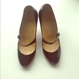 Black mary jane christian louboutin size 38 1/2